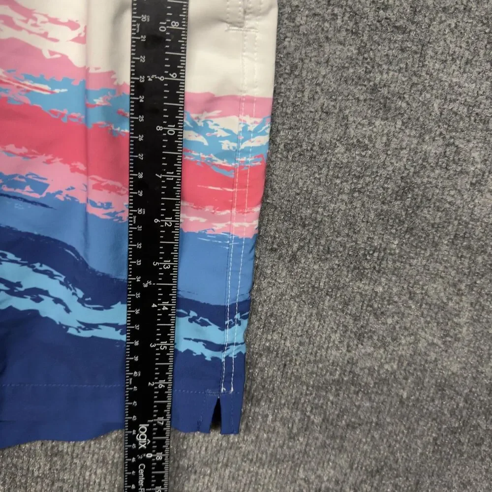 Chubbies Swim Shorts Mens 2XL White Blue Pink Brushstroke 5.5 Inseam Mesh Trunks